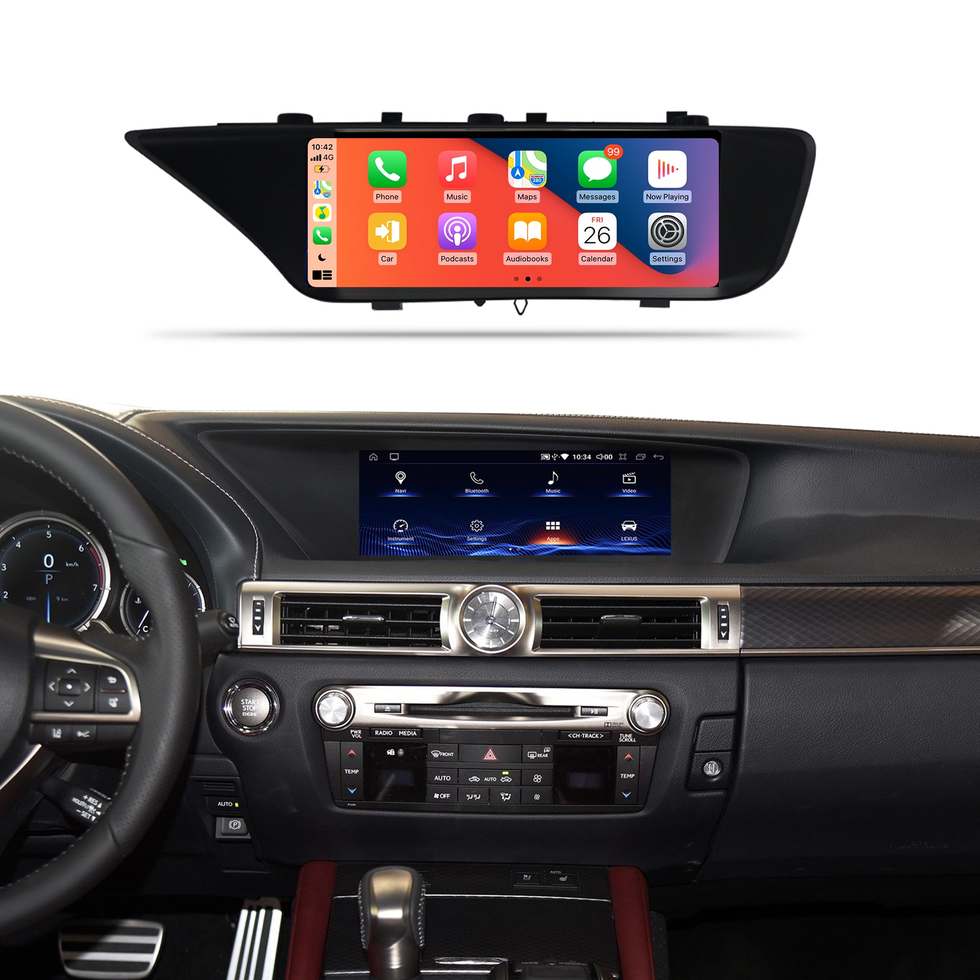 12.3 inch Lexus GS 2012-2020 LHD Android Carplay Head Unit