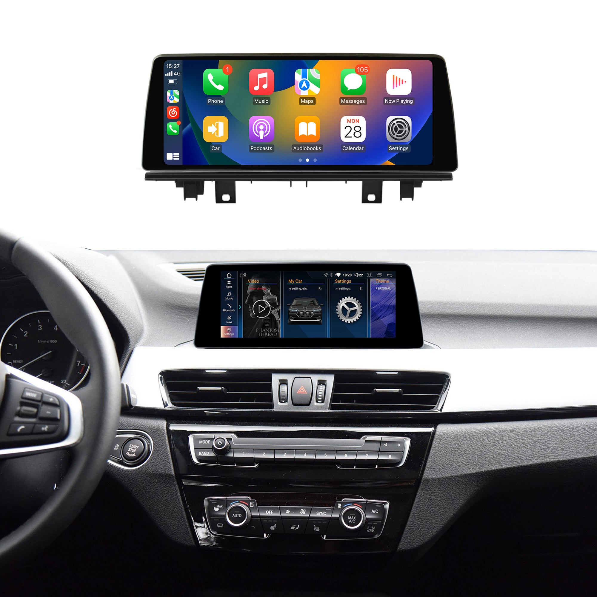 10.25 inch BMW X1X2 F48/F49 2016-2023 Android Car Touch Screen