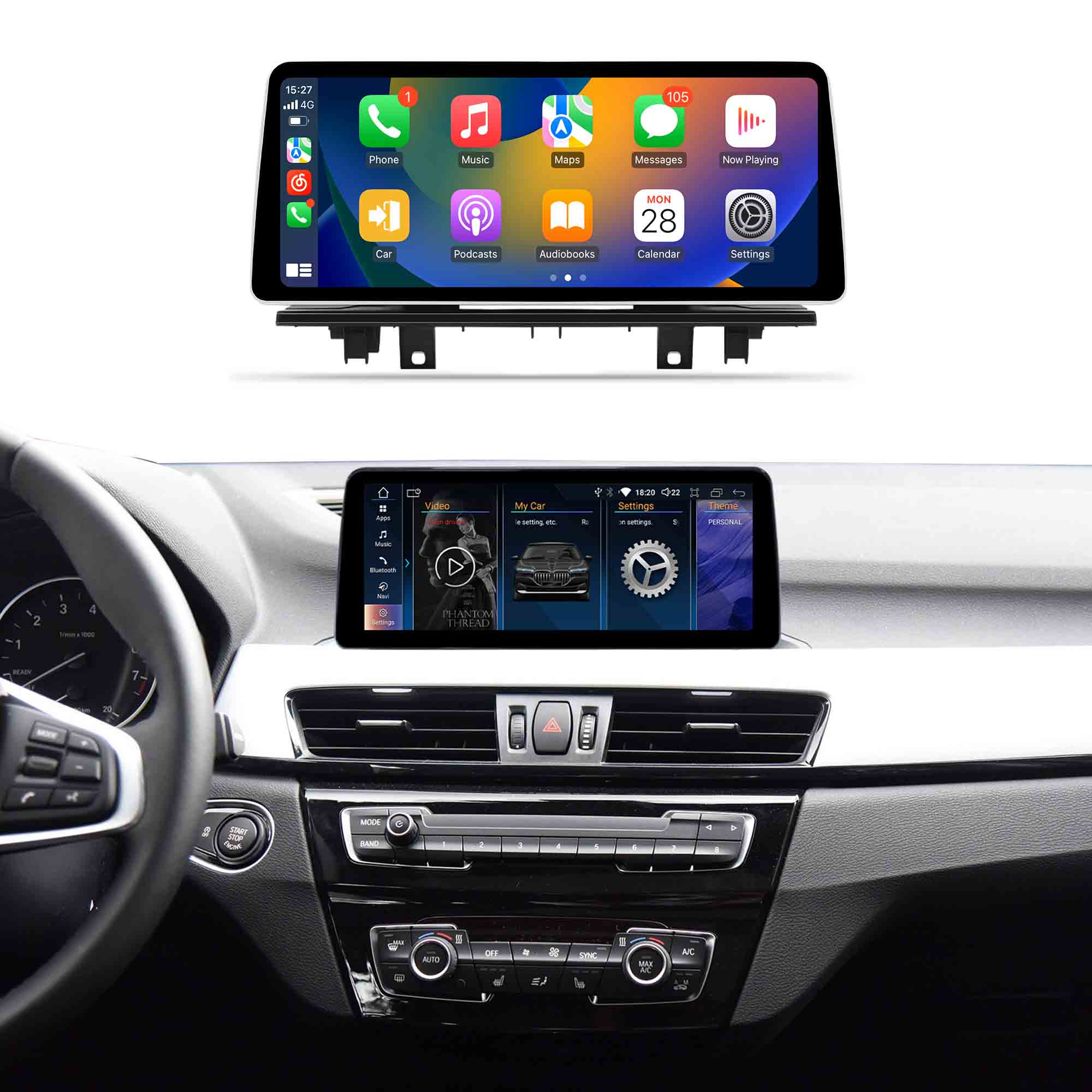 12.3 inch BMW X1X2 F48/F49 2016-2023 Android Car Touch Screen