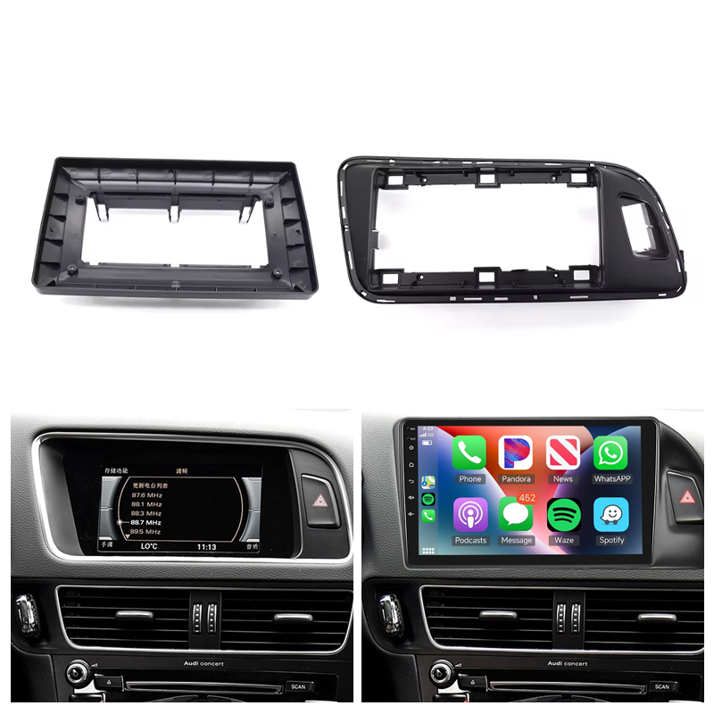 Toyota | Noah | 2014-2017 | Fascia de 9 pulgadas para marco de coche | Kit adaptador de radio para panel de instrumentos