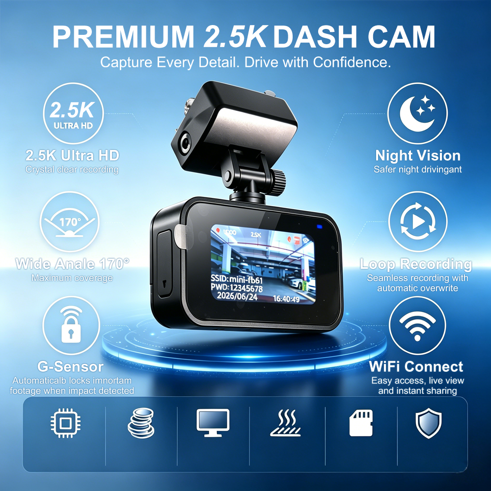 MCX 2.5K UHD DASH CAM Latest Model Miniature Camera