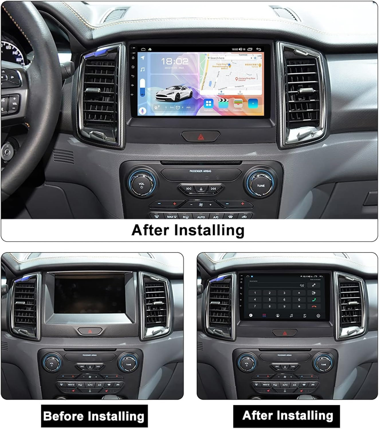  9 Inch Car Radio Adapter Dash Panel Kit