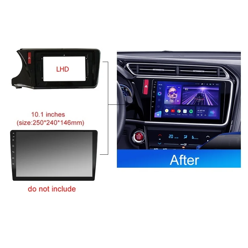 Honda City 2014 10 inch car radio frame kit