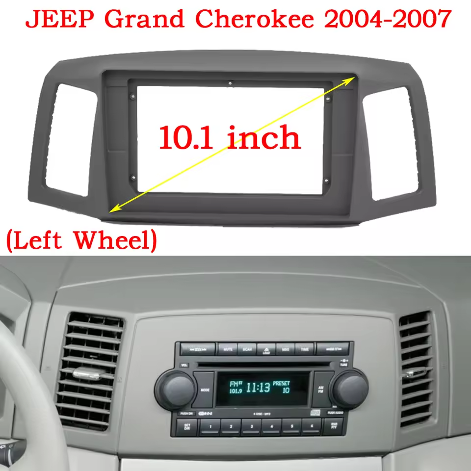 Jeep | Grand Cherokee | 2004-2007 | 10 Inch LHD Car Radio Dash Panel Kit
