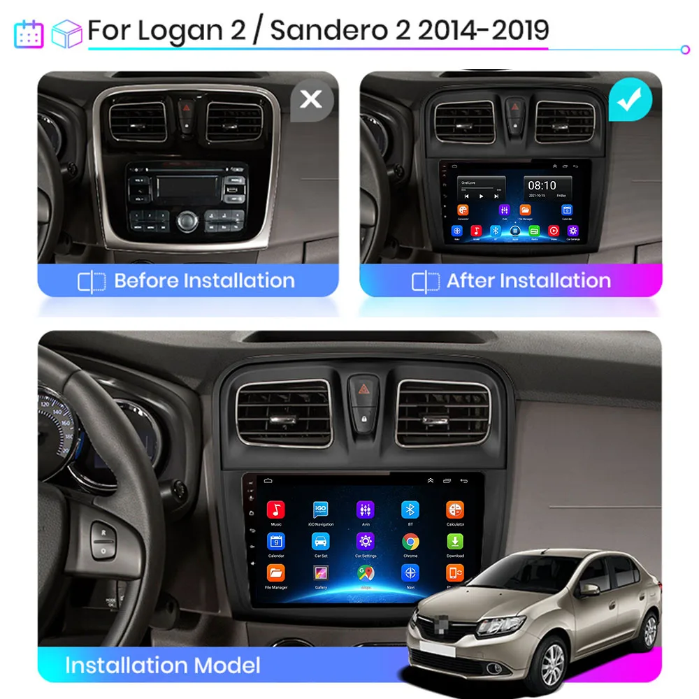 Renault Sandero/Logan 2016 Car Radio Frame Dash Panel Kit