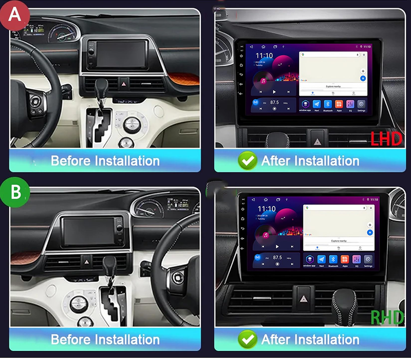 Toyota Sienta 2019 car radio fascia 
