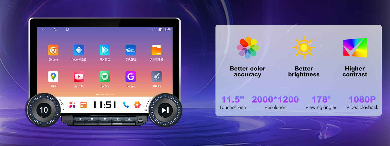 android 14 double din car stereo