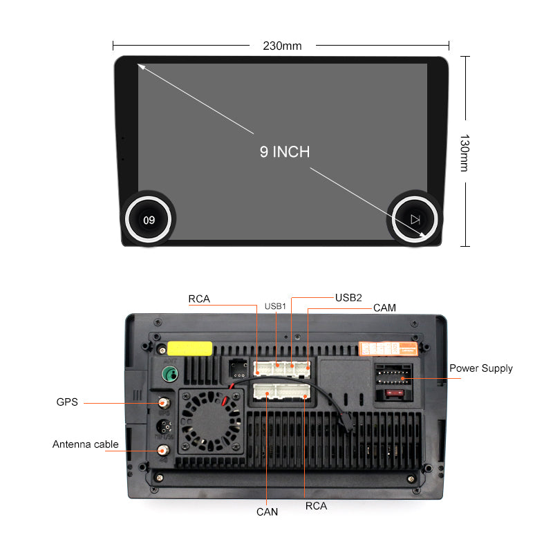 MCX MT8 DSP 4+64G 10 inch Double Knob Android Player – MCX Carplayer
