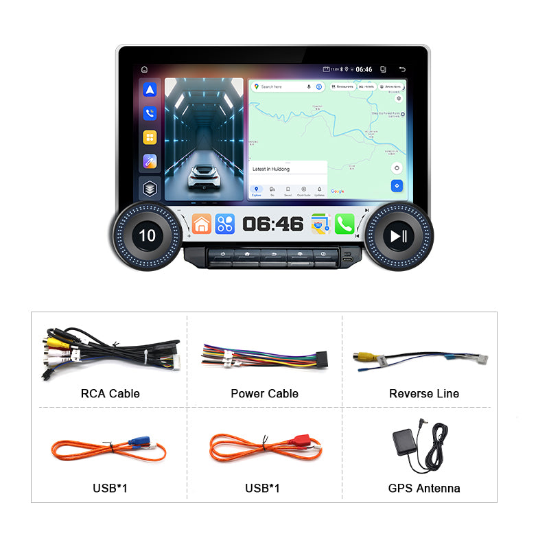 MCX P30 11.5 inch Dual Knob Universal Car Radio with Touch Buttons