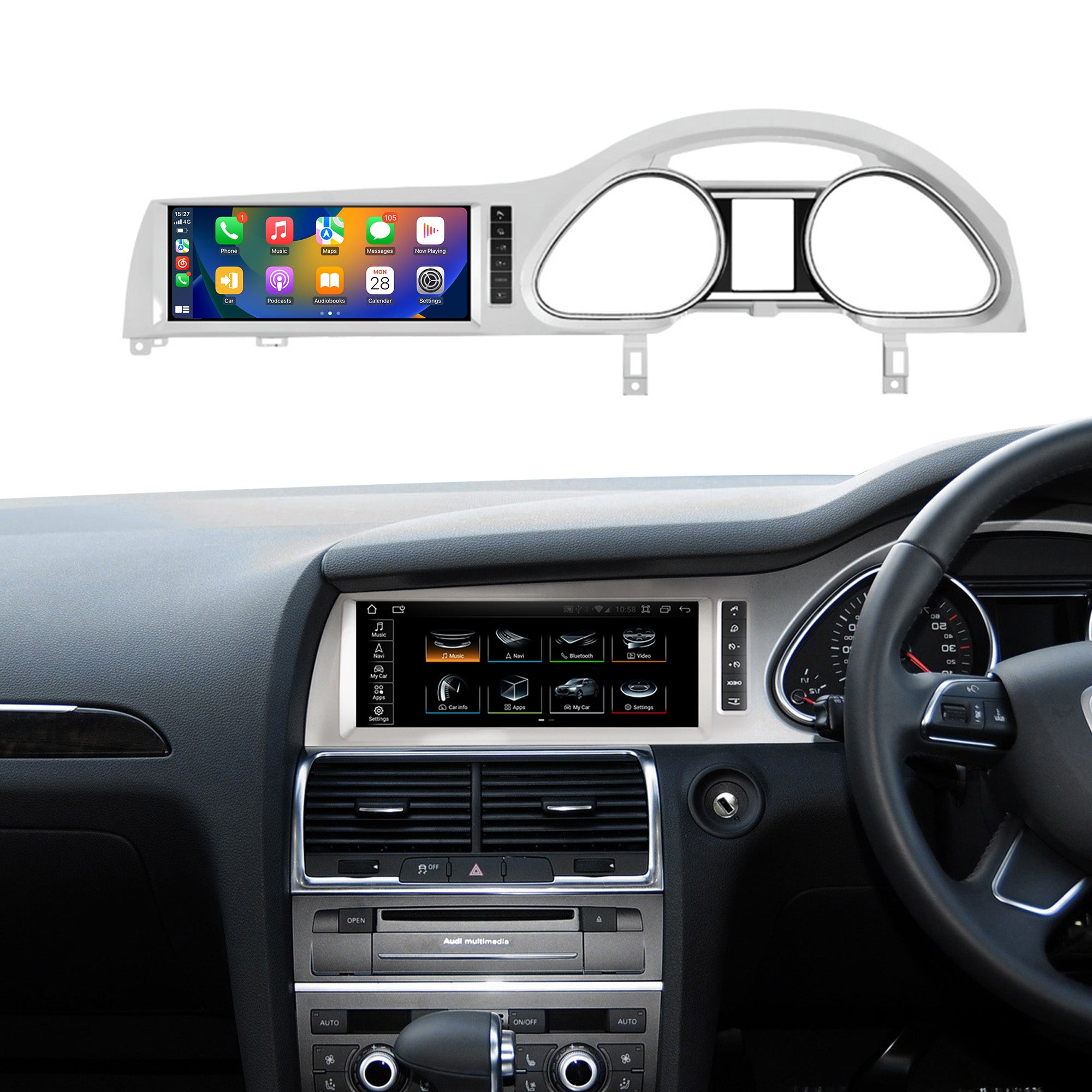 double din apple car play head unit