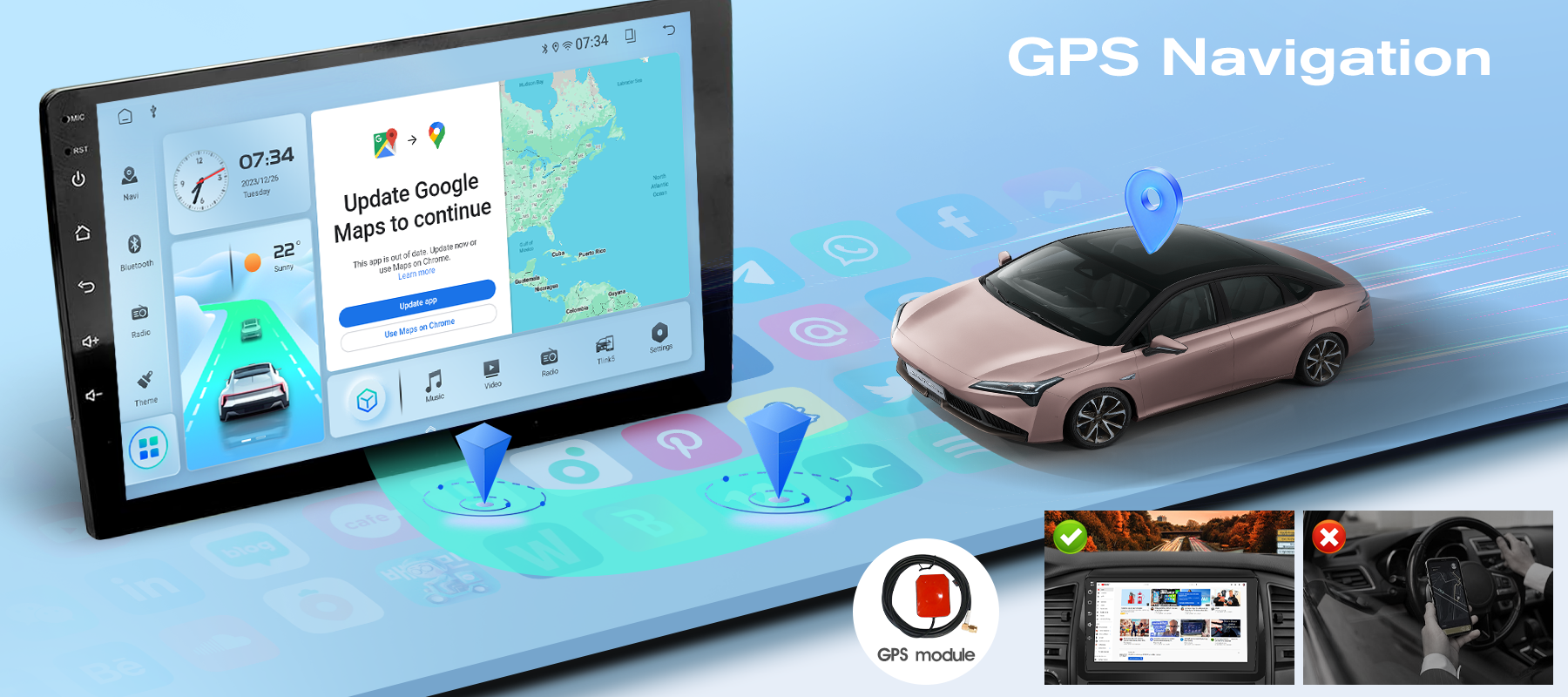 double din car audio system factory