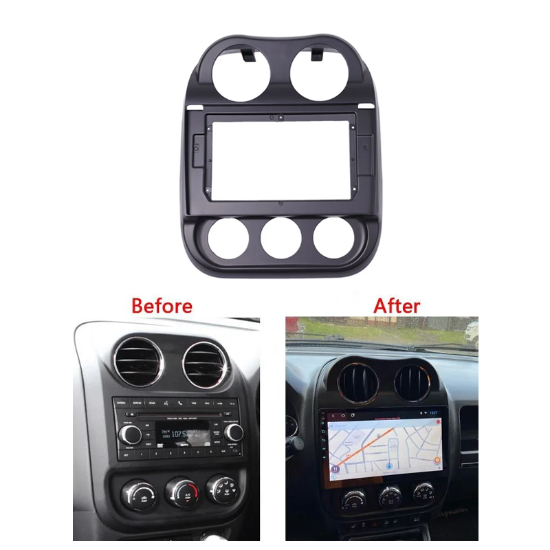 jeep single din car play radio kit