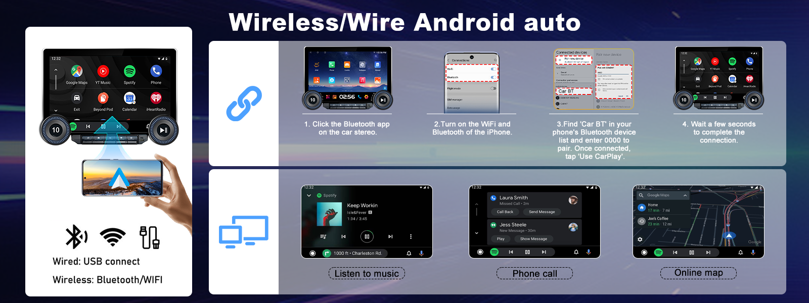 mcx car media player with bluetooth retailer