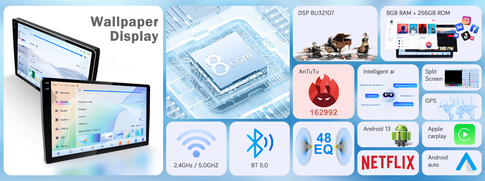 mcx carplayer car screen with bluetooth wholesale