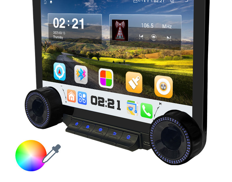 MCX P30 11.5 inch Dual Knob Universal Car Radio with Touch Buttons