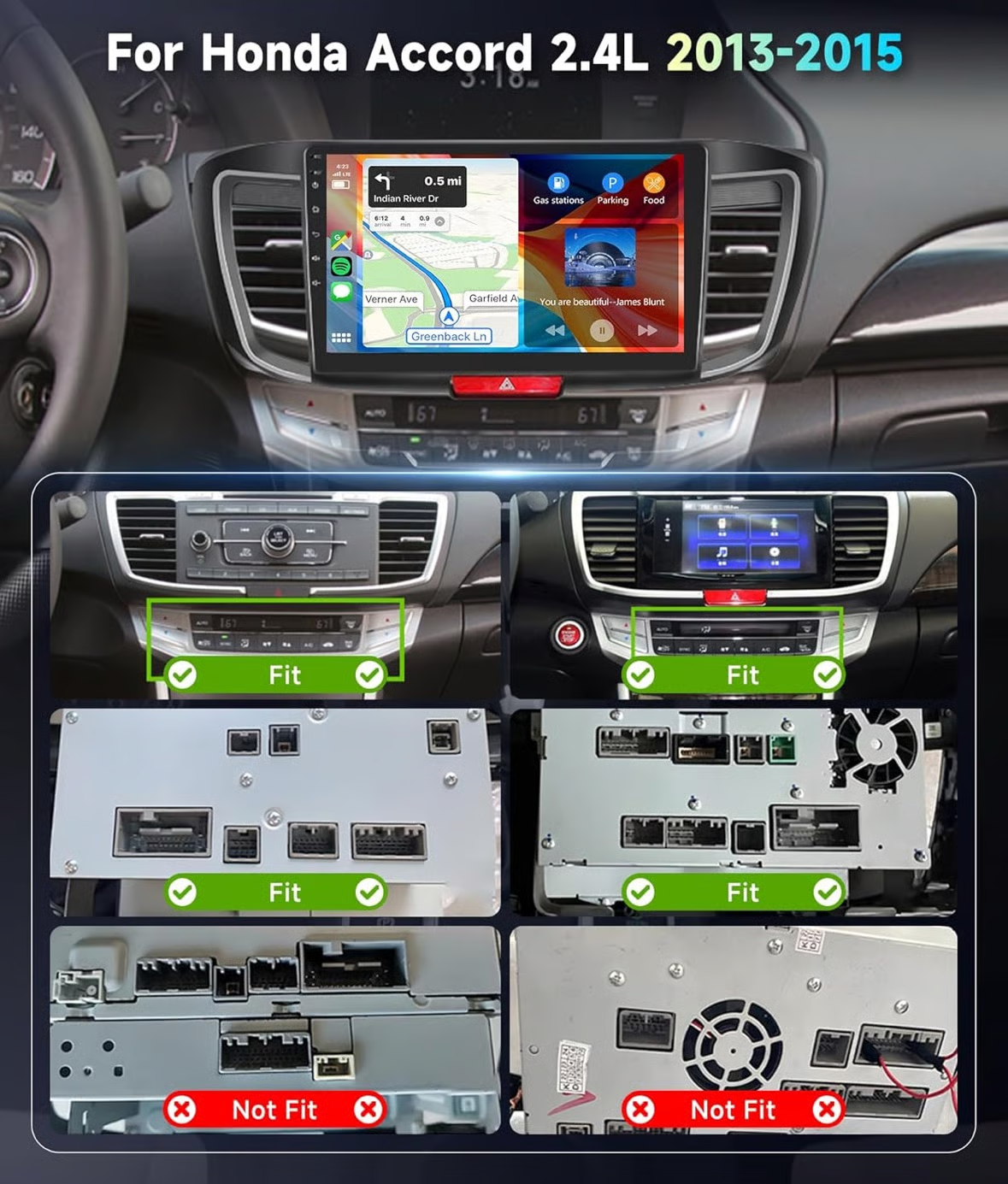 mcxcarplayer Honda Accord car radio frame