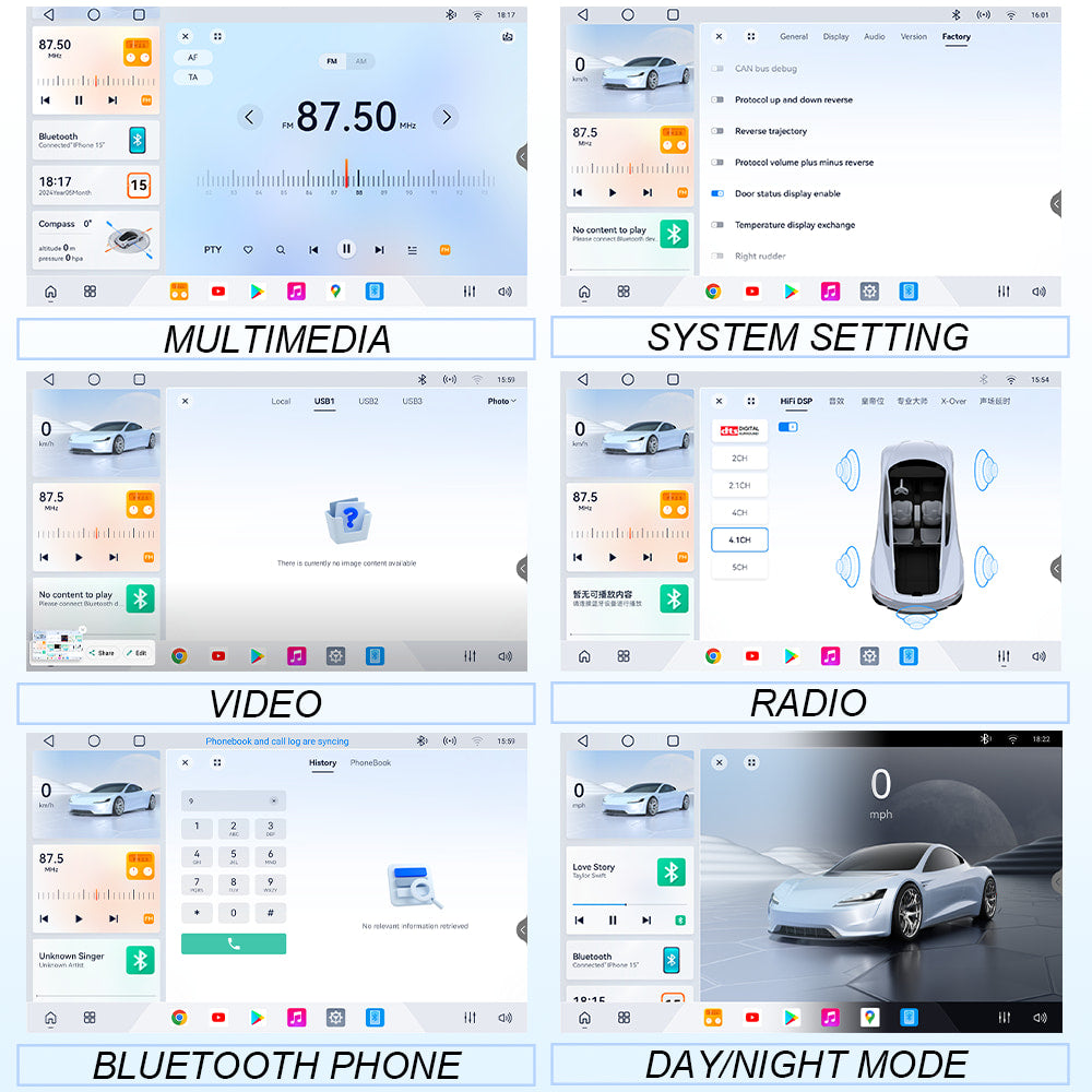 MCX Q9 Wireless CarPlay Android Auto Head Unit | Built-in