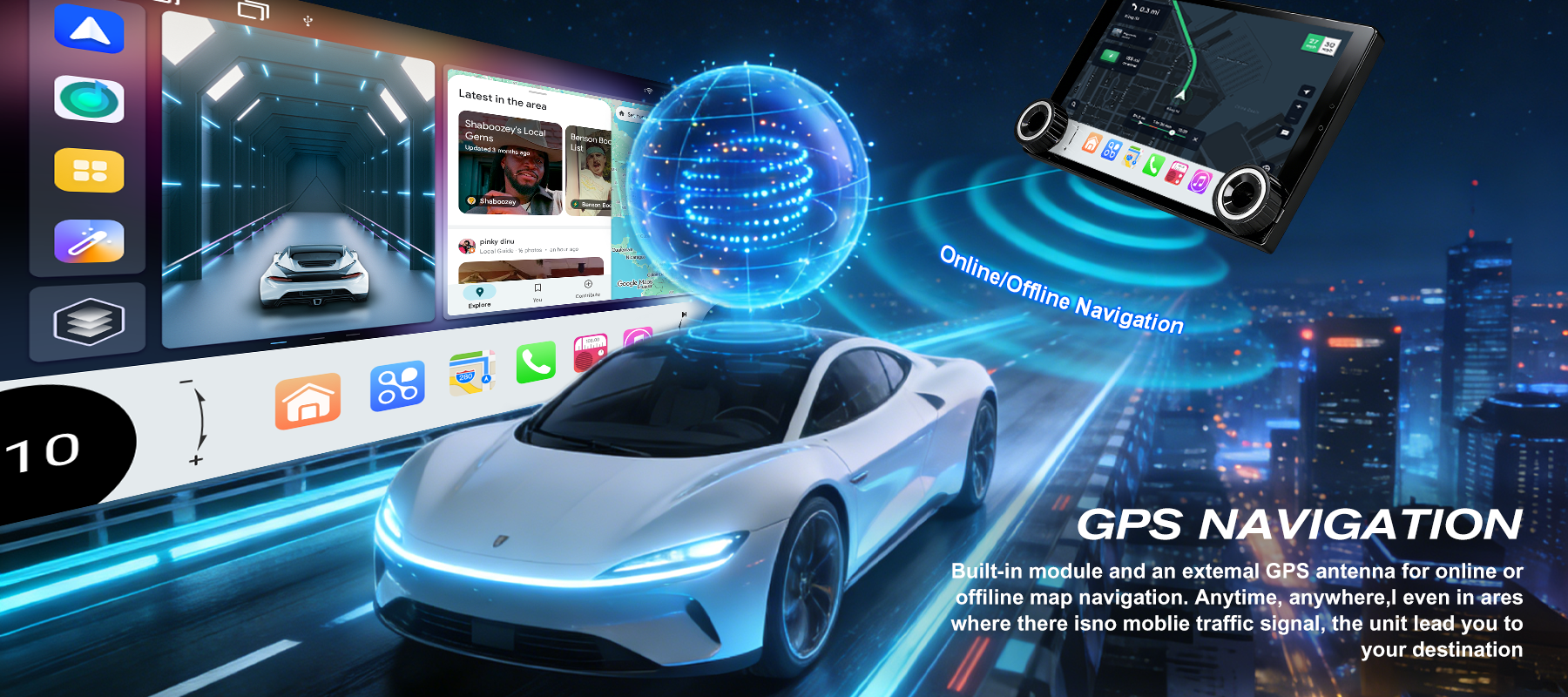 mcxcarplayer double knob android car radio