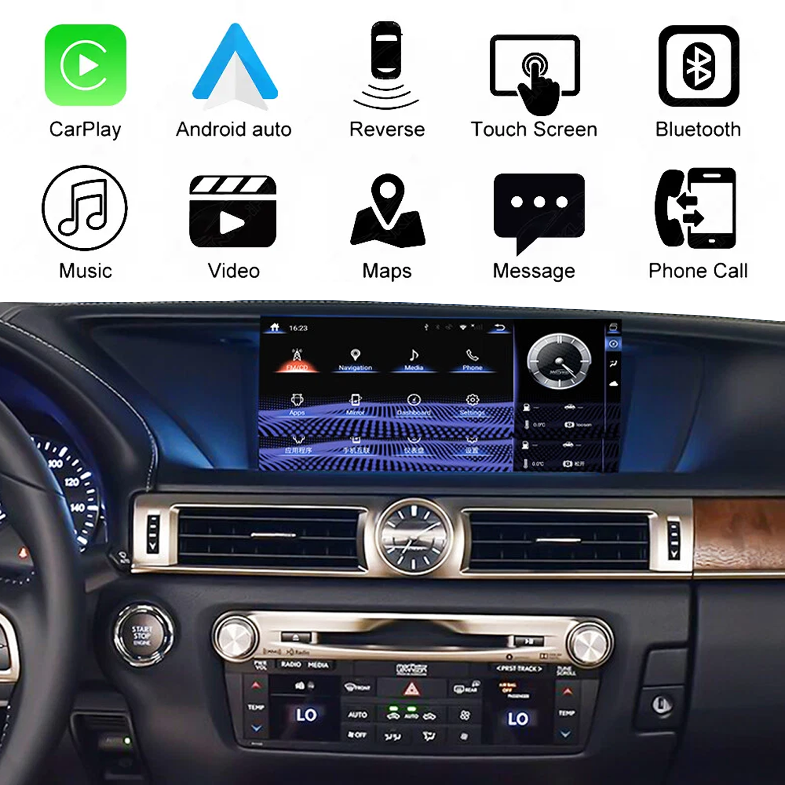 mcxcarplayer lexus gs car radio stereo