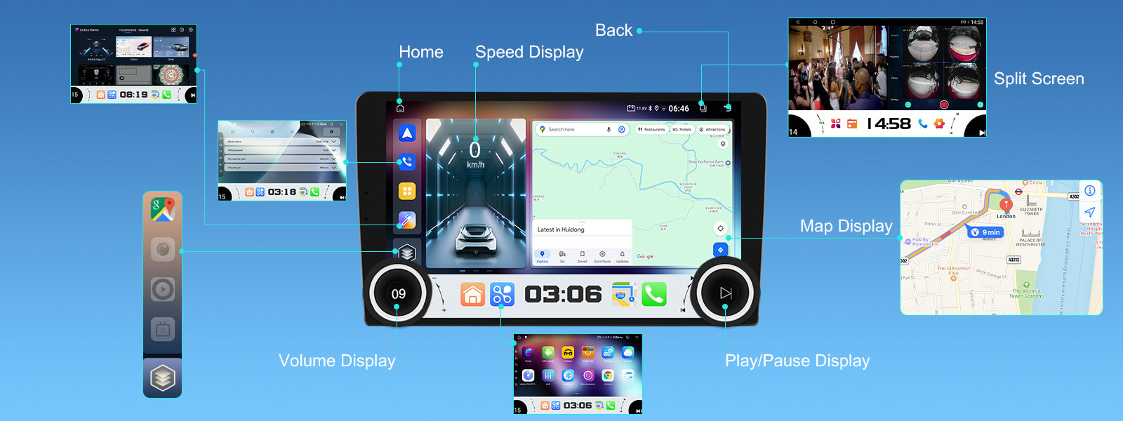 single din touch screen head unit bulk