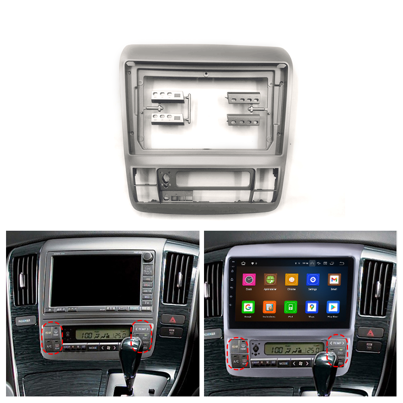 Alfa Rd Panel Toyota | Alphard | 2003-2008 | 9 Inch Low Car Radio Adapter Dash Panel ...