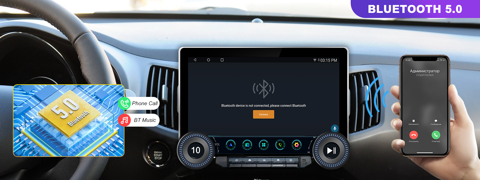 wholesale car screen with bluetooth
